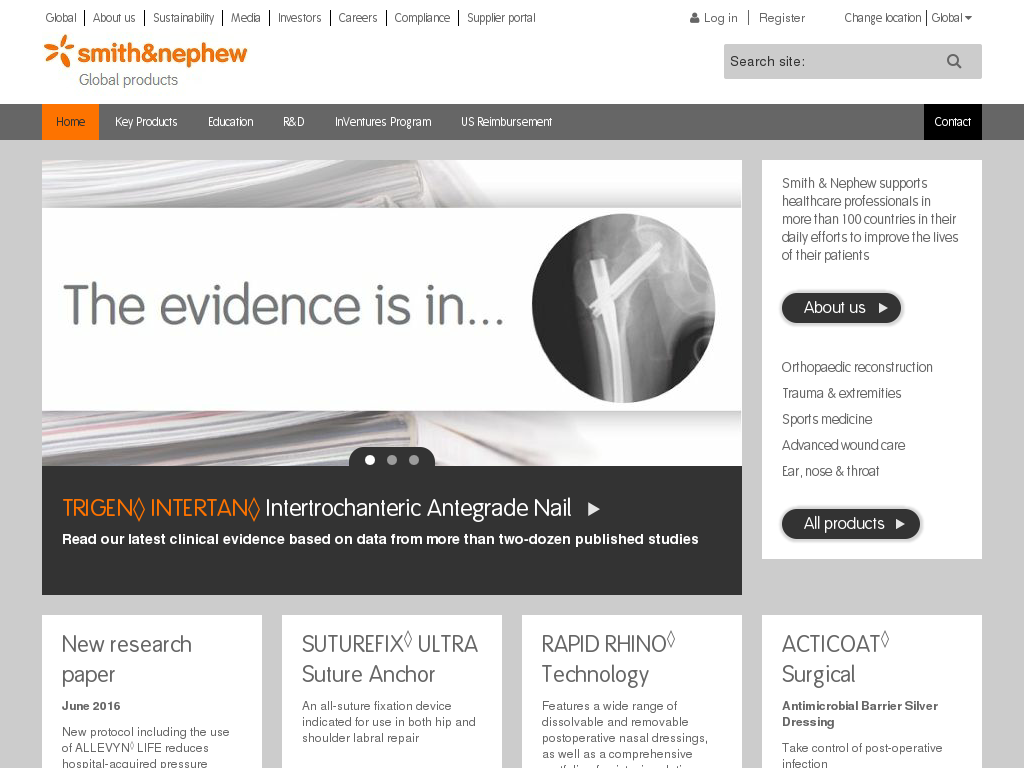 website screenshot