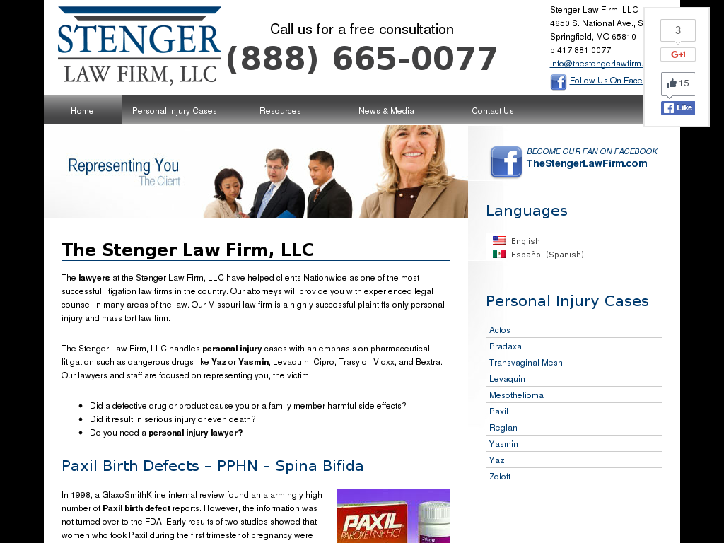 website screenshot