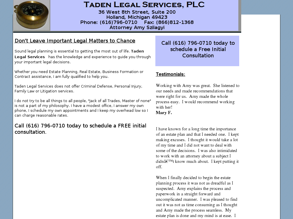 website screenshot