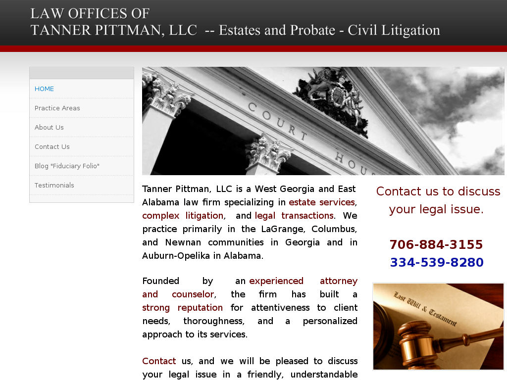 website screenshot