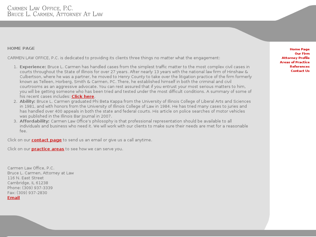 website screenshot