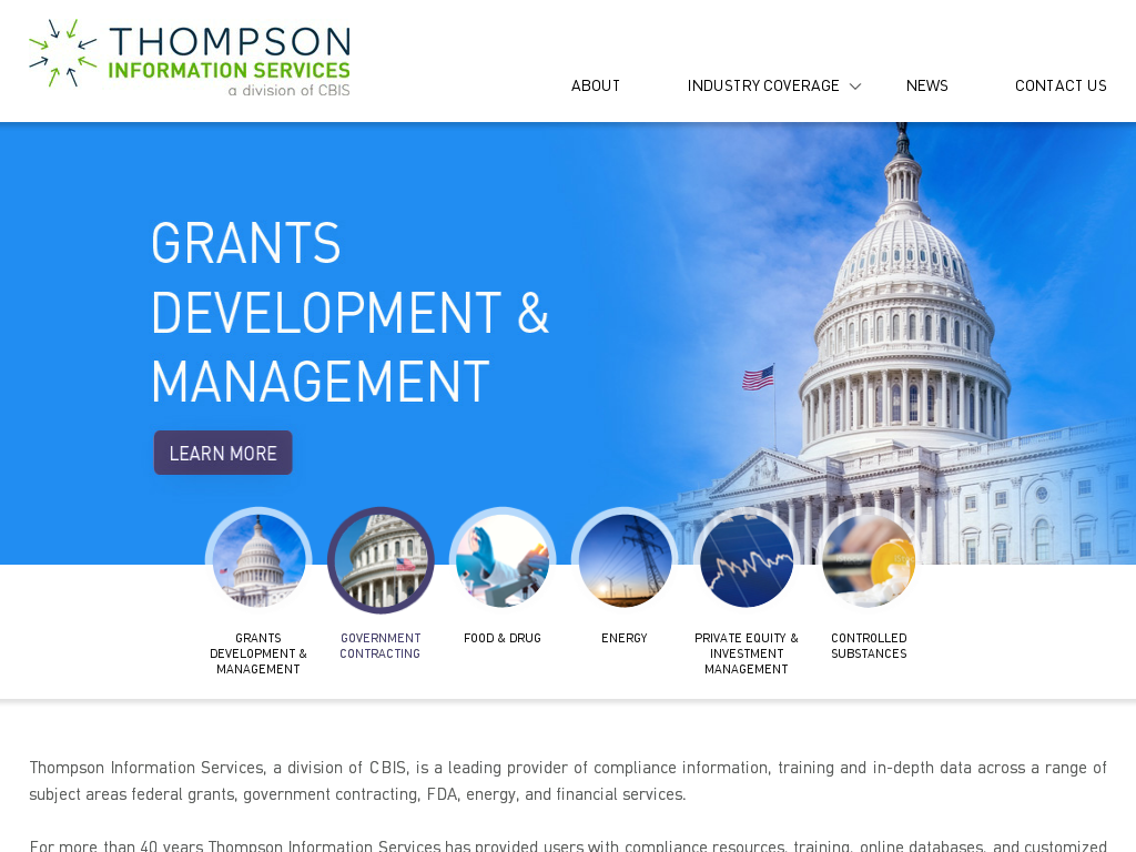 website screenshot