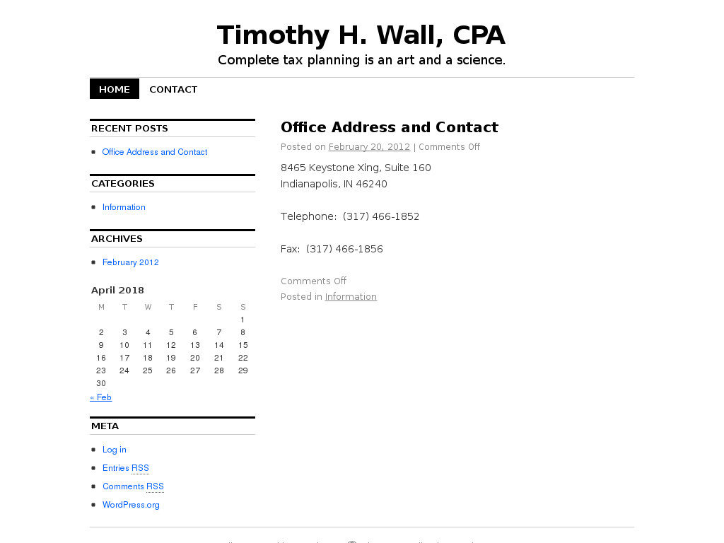 website screenshot