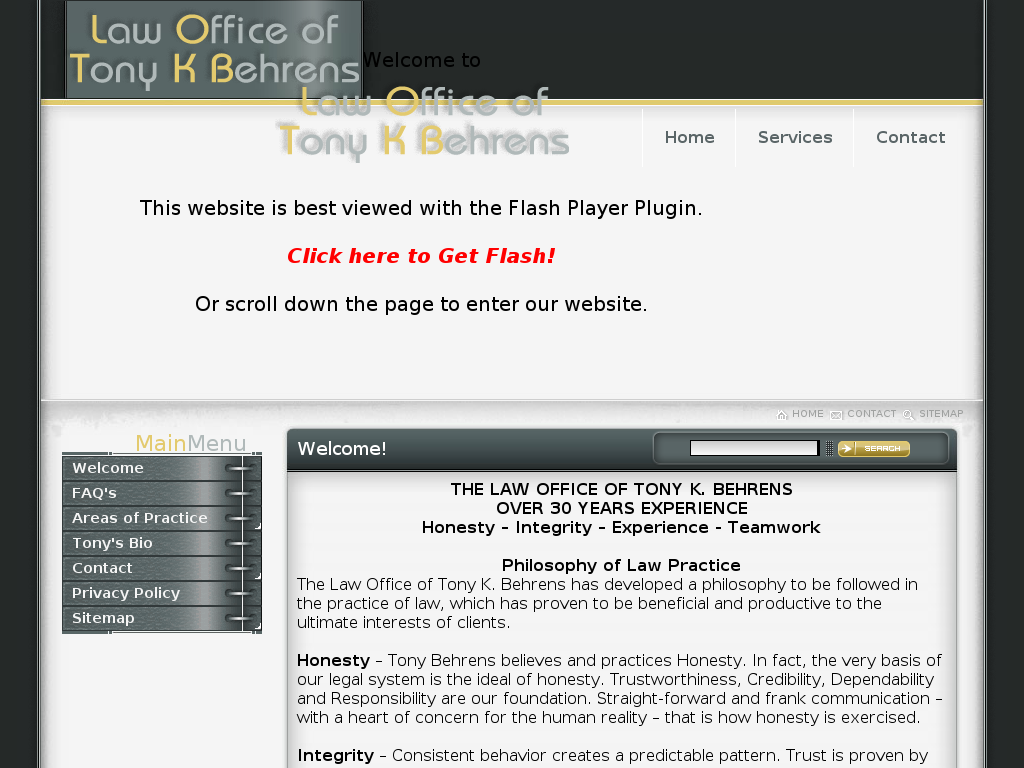 website screenshot