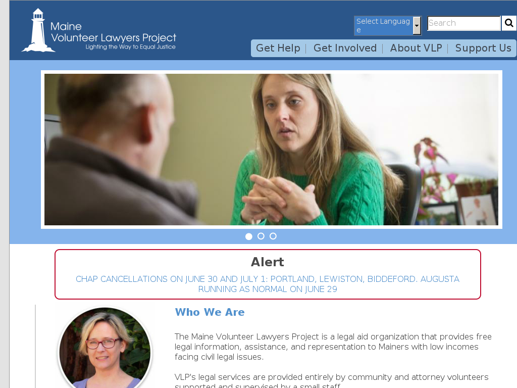 website screenshot