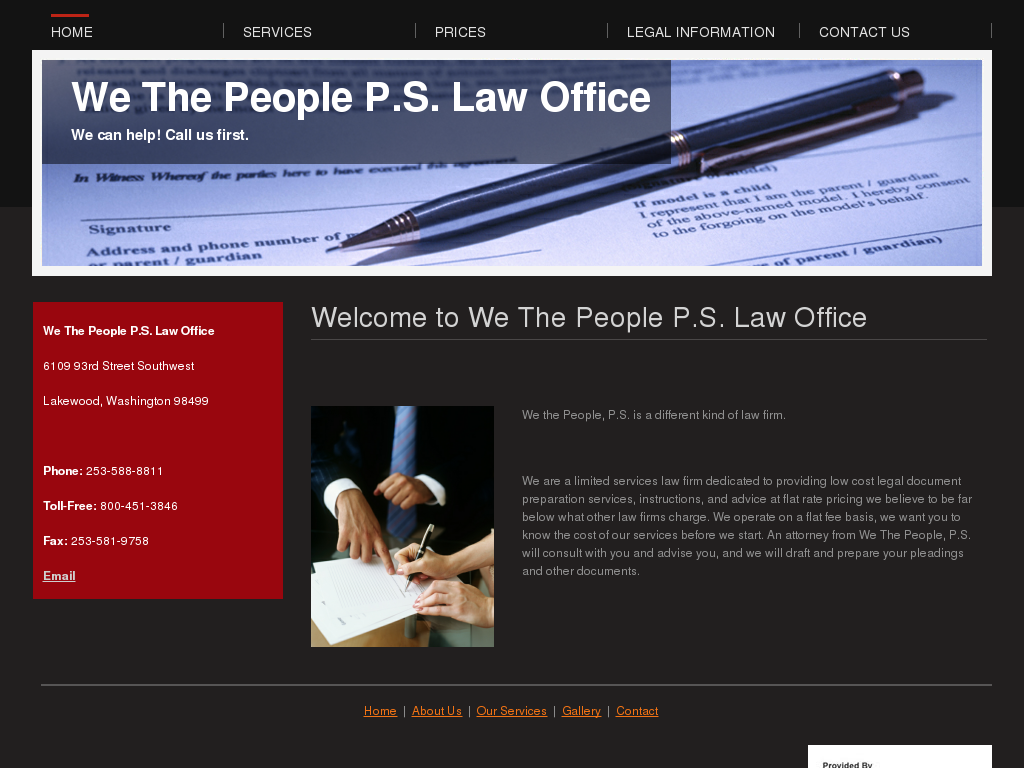 website screenshot