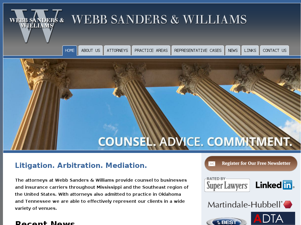 website screenshot