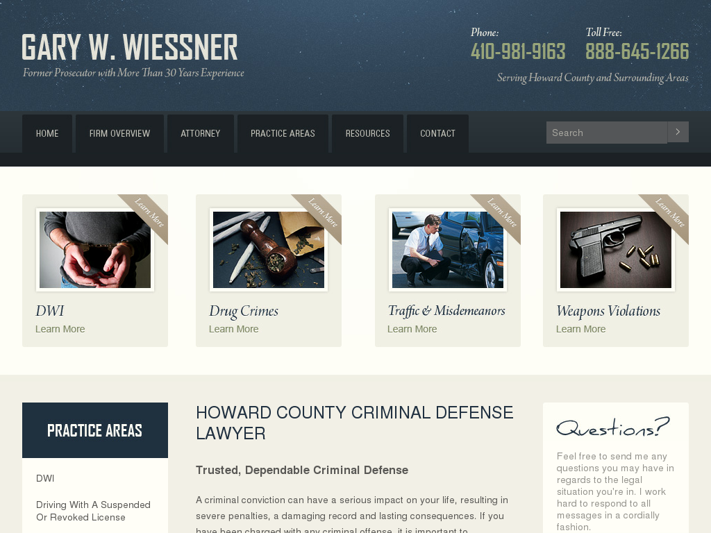 website screenshot