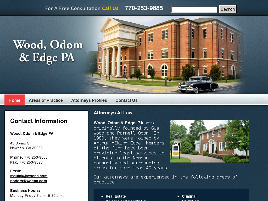 website screenshot