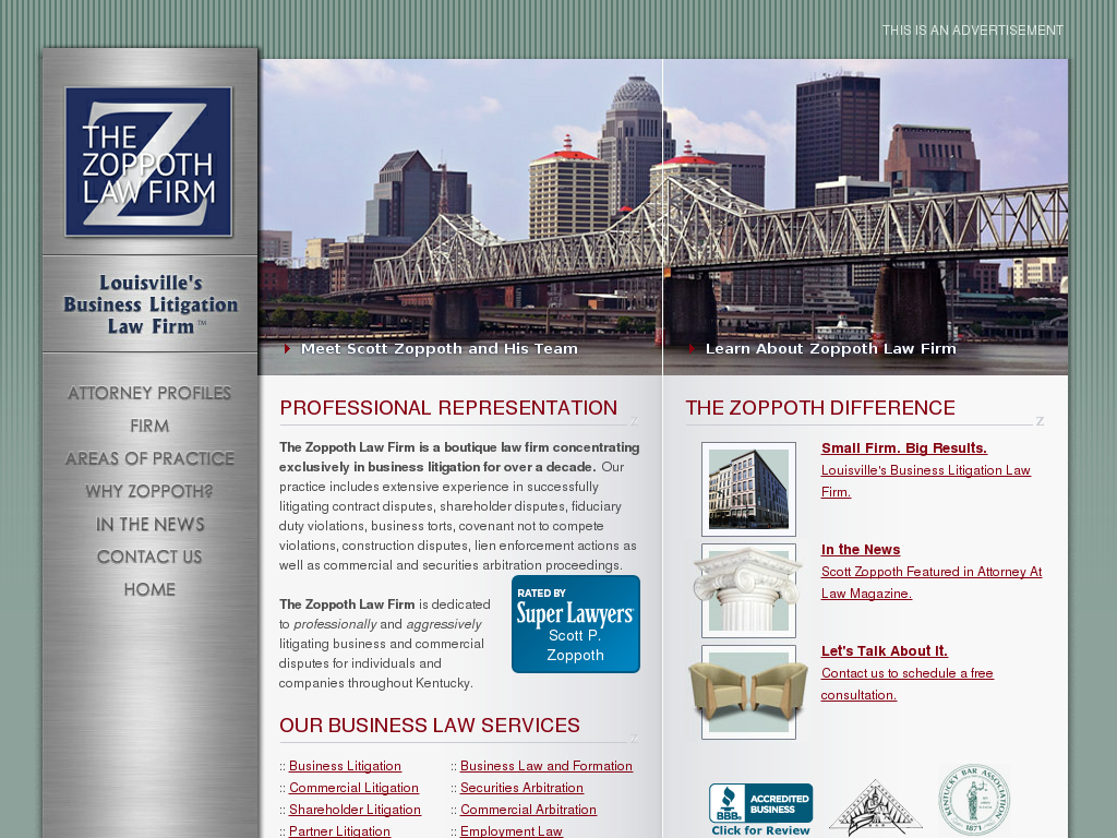 website screenshot