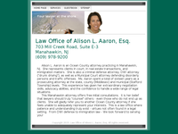 ALISON AARON website screenshot