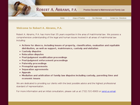 ROBERT ABRAMS website screenshot