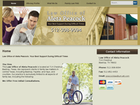 ALETA PEACOCK website screenshot