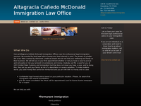 ALTAGRACIA MC DONALD website screenshot
