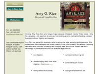 AMY RICE website screenshot