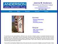 JEANNE ANDERSON website screenshot