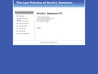 ARVID SWANSON website screenshot