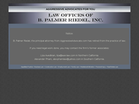 PALMER RIEDEL website screenshot