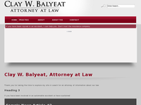 CLAY BALYEAT website screenshot
