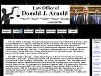 DONALD ARNOLD website screenshot