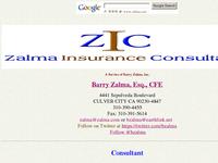 BARRY ZALMA website screenshot