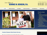 BONNIE BENSON website screenshot