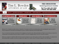 TIM BOWDEN website screenshot