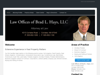 BRAD HAYS website screenshot