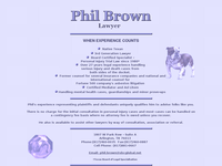 PHIL BROWN website screenshot