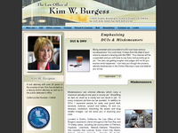 KIM BURGESS website screenshot