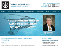 CAROL HOLMES website screenshot