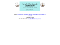HARRY CHANDLESS JR website screenshot