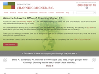 J CHANNING MIGNER website screenshot