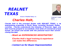 CHARLES HOLT JR website screenshot