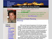 CHRIS HANSEN website screenshot