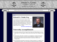 EDWARD CIENKI website screenshot