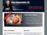 JOHN CLAYTON DAVIS website screenshot