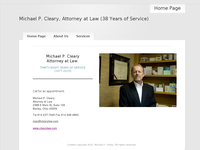 MICHAEL CLEARY website screenshot