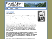 KENNETH COHEN website screenshot