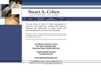STUART COHEN website screenshot