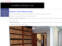 DOROTHY COLE website screenshot