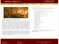 RONALD COLVIN website screenshot