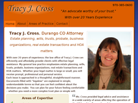 TRACY CROSS website screenshot