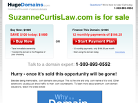 SUZANNE CURTIS website screenshot