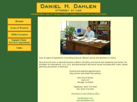 DANIEL DAHLEN website screenshot