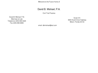 DAVID MISHAEL website screenshot