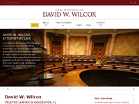 DAVID WILCOX website screenshot