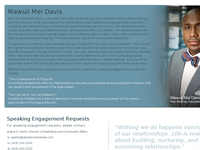 MAWULI DAVIS website screenshot