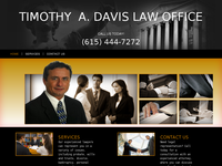 TIMOTHY DAVIS website screenshot