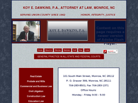 KOY DAWKINS website screenshot